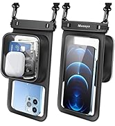 Niveaya [Floatable] Floating Waterproof Phone Pouch 2 Pack-Up to 8.5", Large Space Adjustable Nec...