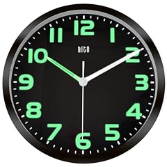 HITO 10 Inch Night Light Wall Clock Battery Operated Brightness Adjustable, Black Metal Frame HITO 10 Inch Night Light Wall Clock Battery Operated Brightness Adjustable, Black Metal Frame item