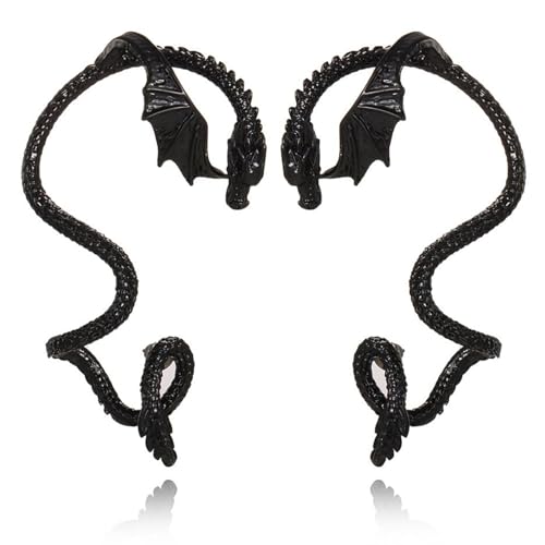 Gothic Dragon Ear Cuff for Women Black Dragon Ear Wrap