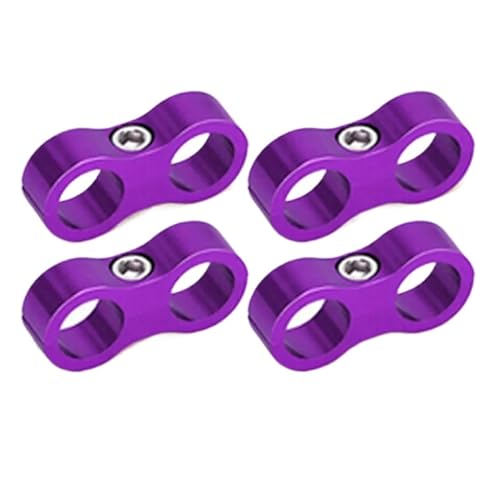 Pince séparateur de tuyau AN4 violet en aluminium pour protéger les circuits de carburant