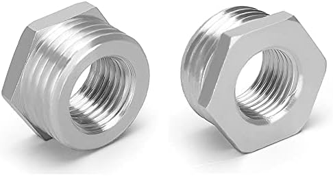 Uxcell Stainless Steel Reducer Hex Bushing, Pipe