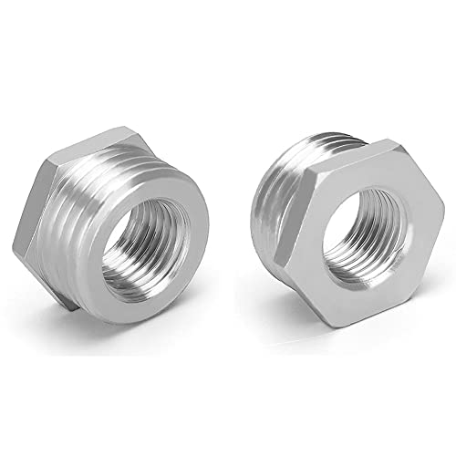 Joywayus Stainless Steel Hex Head Bushing Reducer Pipe Fitting 1-1/2 NPT Male × 3/4 NPT Female (Pack of 2)