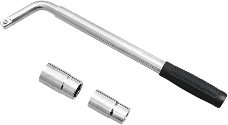Telescoping Lug Wrench, Extendable Lug Wheel Wrench with 17/19 and 21/23mm Sockets, 1/2 Drive Wheel Brace Removal Tool, Universal Auto Tire Nut Repair Tool Kit for Car Truck Van (Telescoping)