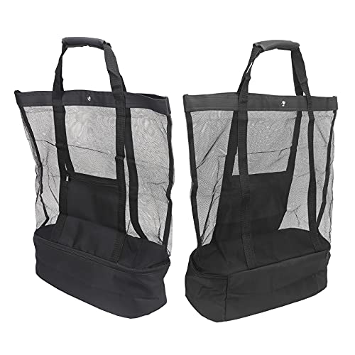 Bolsa de malla para playa, camping y piscina con organizador multifuncional ligero 6