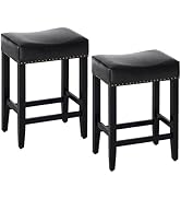 Furniliving Bar Stools Set of 2,25.7 inch Counter Height Bar Stools,Upholstered Kitchen Barstools...