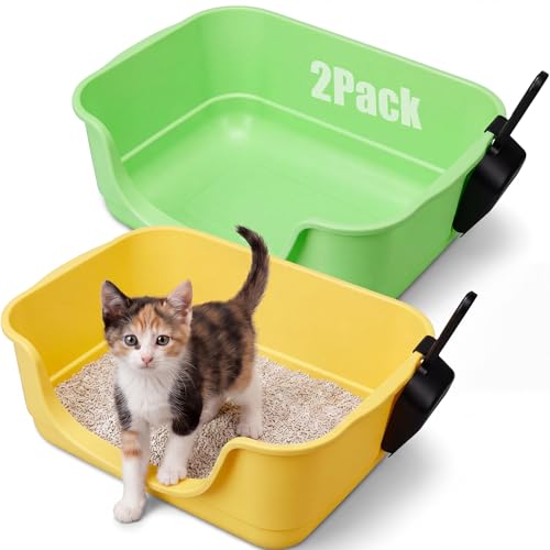 Bokon 2 cajas de arena para gatos pequeñas con pala miniatura 1