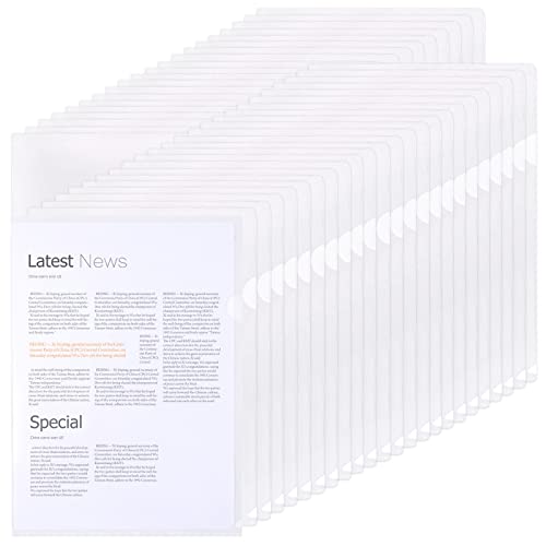 Eoout 45Pcs Plastic Folders, Clear Folders Project Pockets For A4, Document Folders For School And Office Supplies, Transparent Plastic Document Folders #TOP28