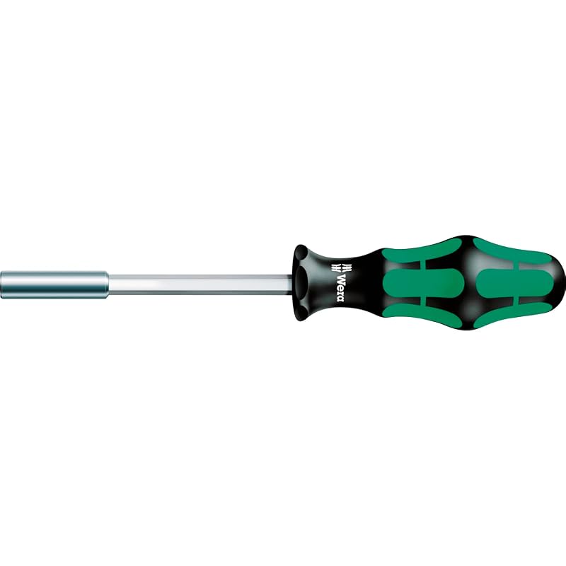 Chave porta-bits Wera Kraftform 812/1 com ímã permanente, encaixe sextavado de 6,35 mm (1/4 pol.) e haste de 120 mm 05051205001