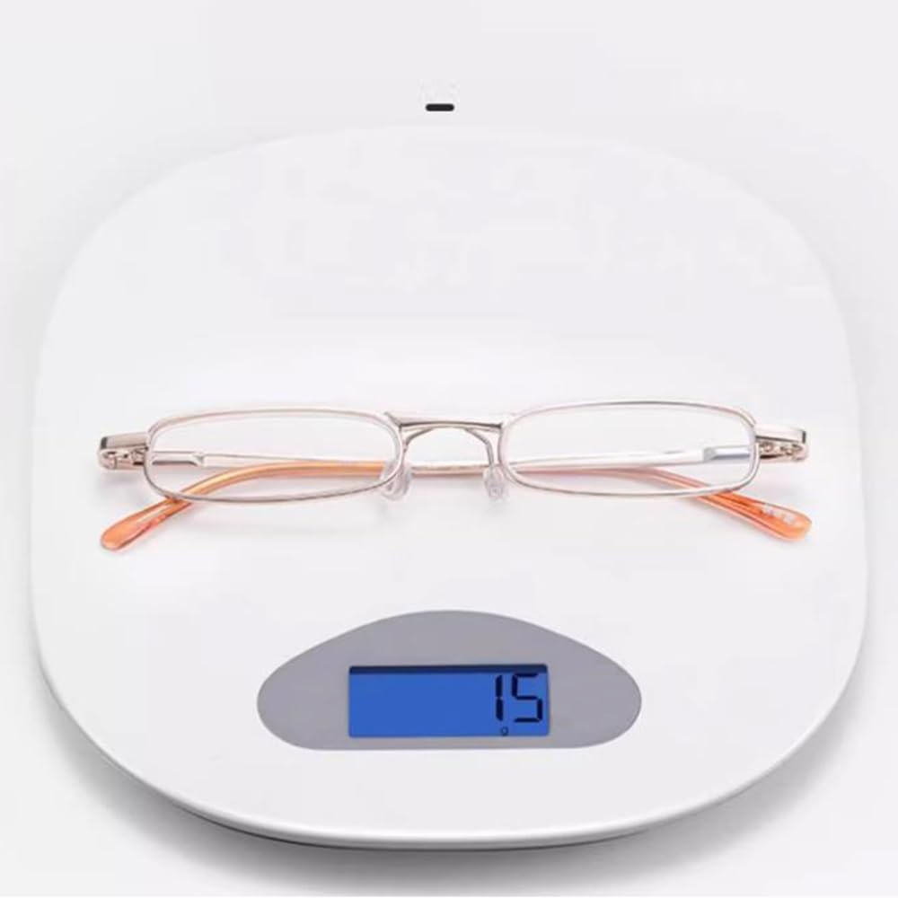 Mini Gafas de Lectura 2.5 Ultraligero Metal Gafas de Lectura Mujeres Moda Lector con Funda de Gafas Ligeras portátiles Gafas de TV Anti Resplandor(+1.0)