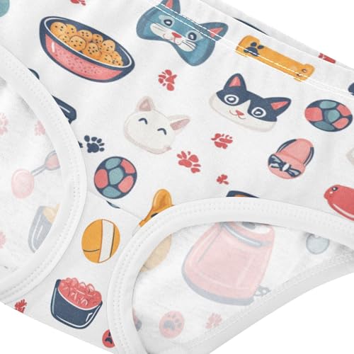 ZZKKO Cartoon Pet Food Girls Underwear Toddler Panties for Girls Comfort Brief Size 8Y3