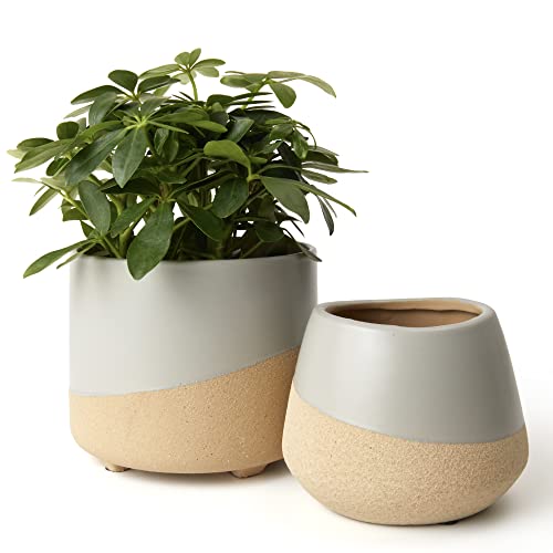 La Jolie Muse Ceramic Planters Flower Pots- 5.5+ 4.3 Inch Modern Plants Pots Planters For Indoor Plants #TOP3