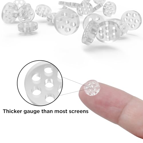 MARRTEUM 25 Pcs Glass Screen Filters Diameter 0.313\'\'(8mm) Small Pipe Screens High Borosilicate Glass Screen with 7 Honeycomb Holes