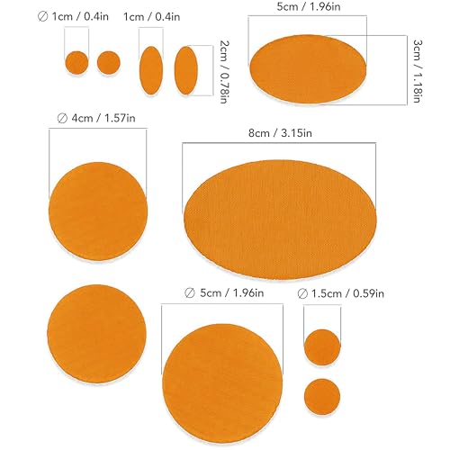 aZengear Repair Patches for Jackets, Tent, Shoe Toe, Air Mattress, Inflatables, PVC Gear - Waterproof, Self-Adhesive, Tear-Cold-Heat-Resistant, Down Puffer Coat (11 Pcs, Gold Orange)