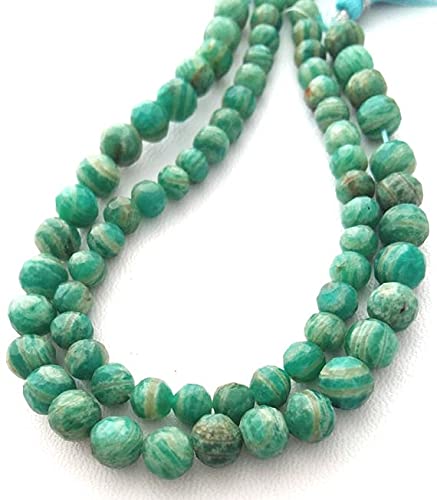Amazonite perles facettées de 6mm à 7mm pour réparer ou personnaliser vos colliers