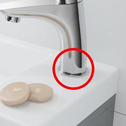 Tycner Badezimmer-Wasserhahn-Basisring, Dichtung unter dem Wasserhahn, Unterlegscheibe, Rosette aus verchromtem Kunststoff