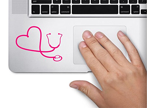 Stethoscope Heart RN Nurse Symbol Decal Funny Laptop Skin MacBook Trackpad Keypad Sticker
