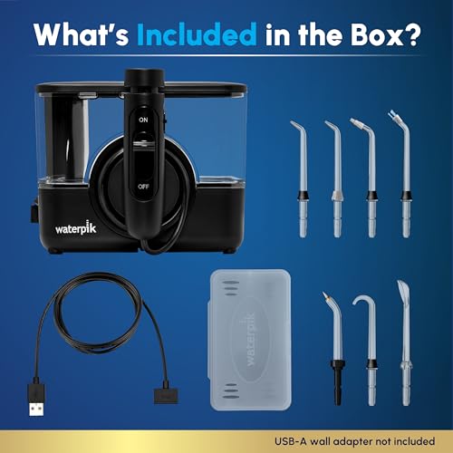 Image of Waterpik ION Professional Water Flosser, Rechargeable and Portable for Teeth, Gums, Braces, 10 Settings, 7 Flossing Tips For Multiple Users And Needs, ADA Accepted, WF-12 Black, Packaging May Vary