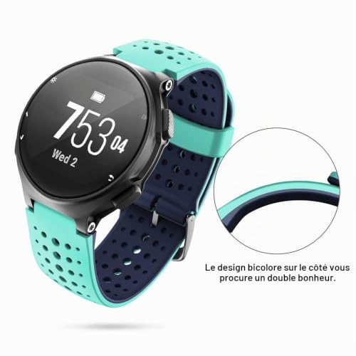NotoCity Bracelet Forerunner 235, Bracelet de montre de rechange en silicone sport pour Garmin Forerunner 235/220/230/620/630/735XT(menthe verte) – vue 2