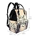 BERMEIZ Not All Those Who Wander Are Lost Pattern Diaper Bag Backpack Large Capacity Multifunction with Insulated Pockets Waterproof Baby Diaper Bags Baby Travel Essentials for Newborns,Moms,Dads