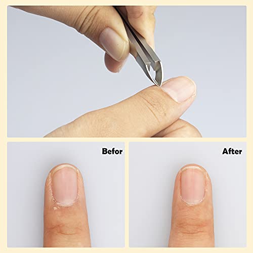 Onnpnn 2 Pieces Cuticle Cutter, Mini Stainless Steel Cuticles Nippers, Professional Cuticle Remover Tool Scissor Plier, Pedicure Scissors Finger Toe Dead Skin Remove Trimmer Manicure Tools, Sliver #TOP4
