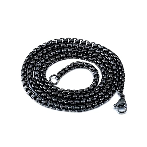 Chaîne en Or 24 Pouces anti-oxydation, collier robuste 3,5 mm hommes