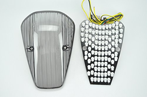 Smoked Lens Motorcycle Led Taillights Brake Tail Light with Integrated Turn Signal Lamp Indicators For Honda VTX 1300 CUSTOM，VTX 1800 CUSTOM