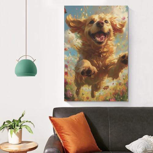 Tableau Labrador Retriever 50x75cm décoration murale salon - 4