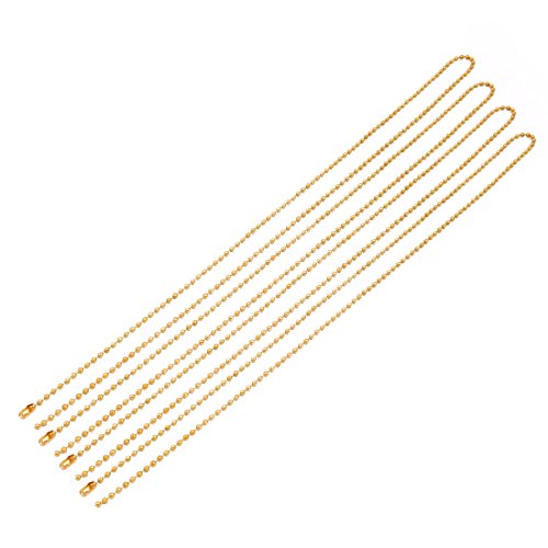 Aexit 4pcs 3mm Lighting fixtures and controls Dia Metal Plated Iron Beaded Connector Ball Key Chain 80cm Length