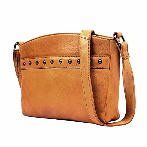 Locking Concealed Carry Leather Purse Autumn Crossbody for Medium-Frame Handgun with Universal Holster3