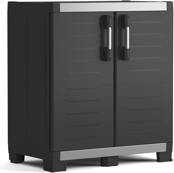 Keter Armoire Basse XL Garage, Noir, 89 x 54 x 99 cm, Plastique