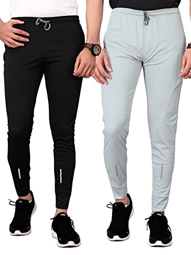 Gleamrush Men’s Stylish Regular Fit Lycra Jogger Lower Track Pants for Gym, Running, Athletic, Casual Wear for Men Pack…