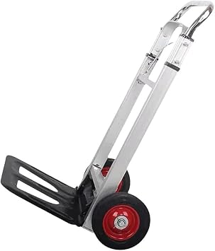 Carry Cart, Hand Truck, Foldable, 2-Wheel Carry Cart, Height Adjustable, Lightweight, Quiet, Load Capacity 165.5 lbs 75 kg, Camping, Outdoors, Moving, Shopping, Traveling
