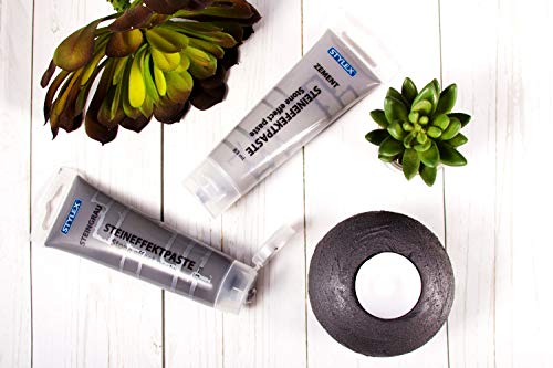 Stylex 28603 - Steineffekt-Paste Zement, 83 ml Tube, auf Wasserbasis, für effektvolle Steinfärbungen, wasser- und wetterfest, zum Malen, Streichen und Tupfen