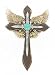 LL Home CROSS WINGS BLUE HEART LAYERED