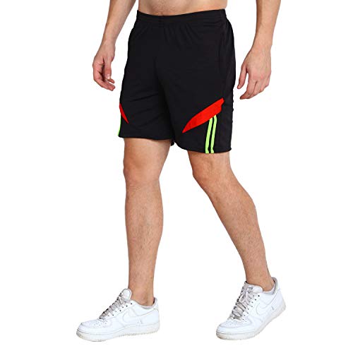 Image of Dia Dia Men's Athletic Shorts, Quick Dry Lightweight Sports Shorts with Zipper Pockets, Drawstring Waist, Breathable Honeycomb Fabric, Ideal for Gym, Workout, Running