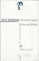 Gesamtausgabe, Texte und Briefe, 22 Bde., Bd.20, Briefe 1933-1934 3498065491 Book Cover