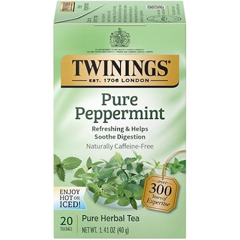 Twinings Pure Peppermint Tea Bags, 20 Count Pack of 6 Cover