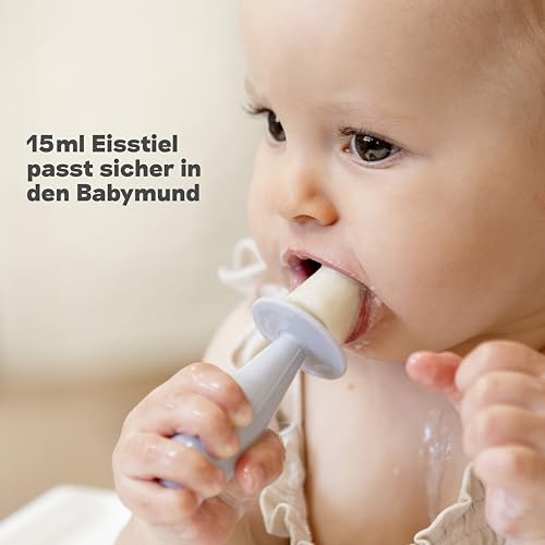 Tiny Pops für Babies Rouge – BPA-freie Silikon-Eisform mit Stiel, ideal für Beikost, gefrorene Muttermilch & Brei – Spülmaschinenfest, ab 4 Monaten