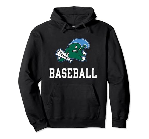 Tulane Green Wave Baseball Icon Logo Officially Licensed Pullover Hoodie