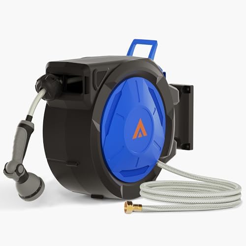 Retractable Hose Reel Water Hose Reel 65'x5/8' 180° Swivel Wall-Mounted main image 0