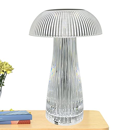 Bordslampa för svamp,Crystal Mushroom Lamp USB Laddbar för sovrumsinredning | 16 färger Mushroom Centerpiece lampor för vardagsrummet Sovrum Entryway Hinaa