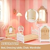 36 Pcs Dolls House Furniture Dolls House Accessories Dollhouse Furniture Set Minihouse Realistic Miniatures Bedroom Living Room Kitchen With Pretend Play Furniture Toys For Boys Girls - Image 6