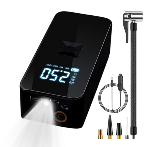 Bomba de aire digital para coche, inflador de neumáticos digital de 12 V, compresor de aire portátil, bomba de aire eléctrica con cable para vehículos y motocicletas