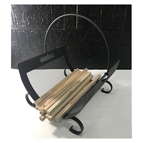 WOTZOV Firewood Rack Fireplace Wood Stacking Rack Stacking Fireplace Decoration Indoor Outdoor Firewood Shelf for Firewood Wood Stove Fireplace Log Holder Log Rack,