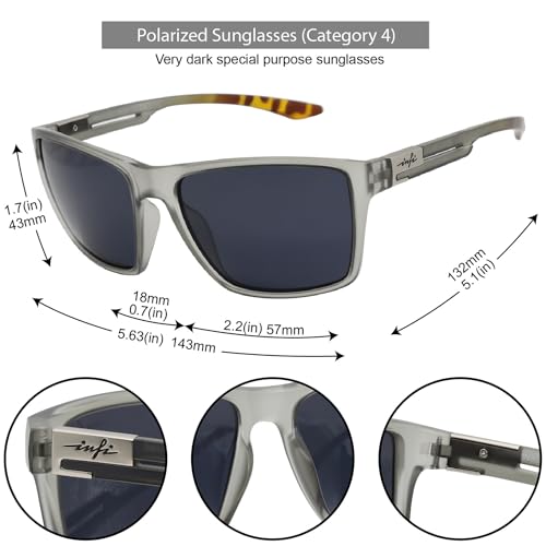 Image of INFI Fishing Polarized Sunglasses for Men Driving Running Golf Sports Glasses Square UV Protection Designer Style Unisex