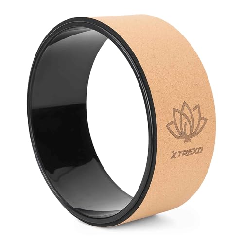 TREXO Yoga Rad Naturkork mit einem Durchmesser von 32 cm und...