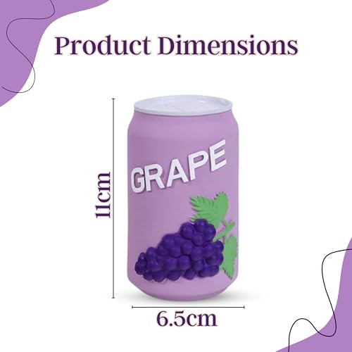 Image of Foodie Puppies Natural Latex Squeaky Play Drink Chew Toy - (Grapes Juice Toy) for Small to Medium Dogs | Durable, Interactive, Fetch & Chew Safe Play Toy | Reduce Separation Anxiety