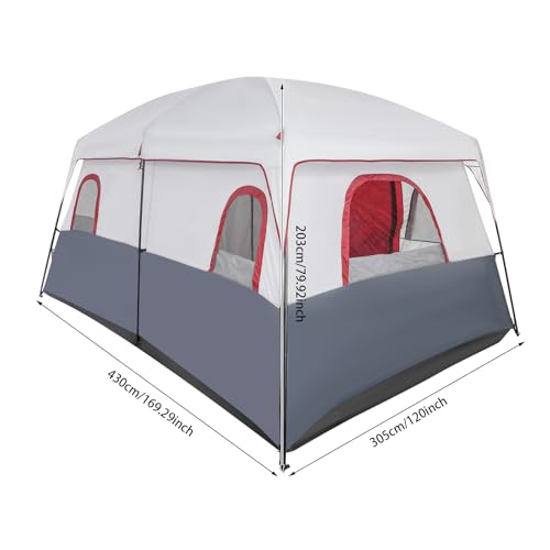 Carpa Grande para Camping 8-12 Personas con 2 Habitaciones miniatura 5