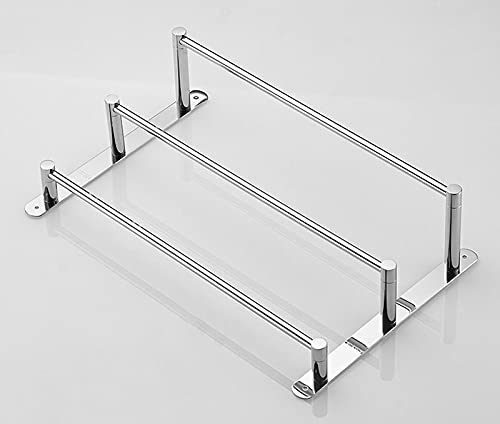 Barre à serviettes chrome de 40 cm pour optimiser une petite douche