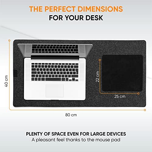 Modern Work® Felt Desk Pad with Alcantara Mouse Pad
